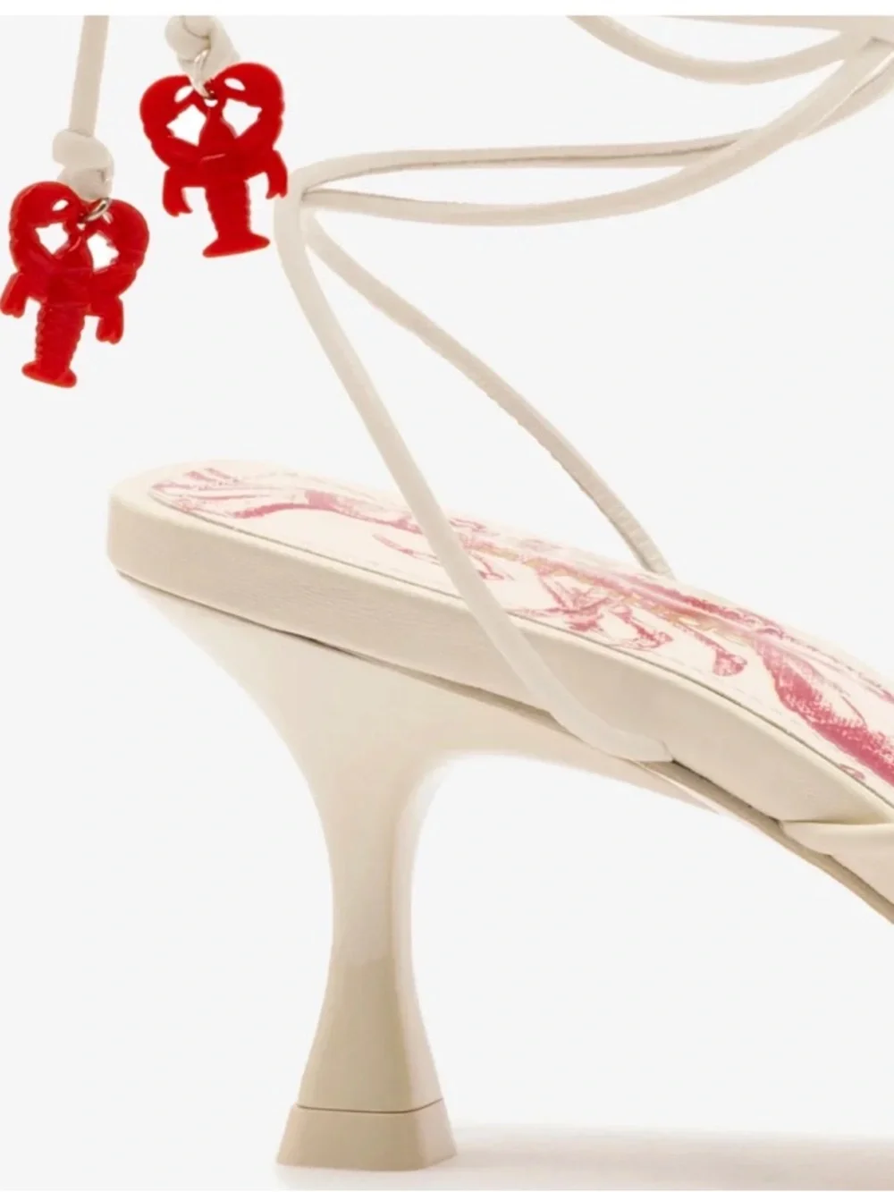 Larroude Nadia Strappy Lace-Up Kitten Heel Sandals size 7.5 - Picture 3 of 10